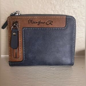 Vintage inspired Blue and Brown Men's Wallet